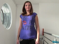 Tjeckisk, Pengar, Naken, Utomhus, Pov, Verklighet, Rödhårig, Blyg