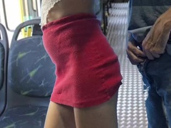 Naughty 18yo Student Gets Groped & Fingered on Public Bus - Fanny Squirting & Huge Cumshot