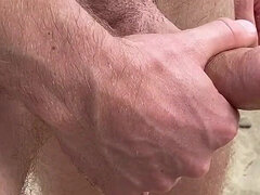 Plaża, Duży kutas, Para, Wytrysk, Gej, Masturbacja, Na wolnym powietrzu, Hiszpański