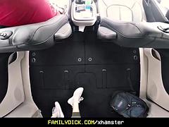FamilyDick - Muscle bear dad fucks boy in car for smoking