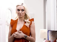 Petite lesbian college sluts persuades a hot milf to give them money