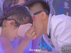 Azjatka, Obciąganie, Brunetka, Chiński, Towarzystwo, Jebanie piersi, Cycki