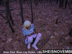 4k Msnovember Innocent Black Pussy Plundered In Forest By StepDad Where Her Mom Can't See On Sheisno