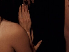 お尻, ブロンド, ヒール, 自然山雀, アウトドア, ピアス, タトゥー, 濡れ