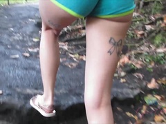 Strand, Blondin, Flickvän, Liten och nätt, Piercing, Rakad, Dusch, Vibrator