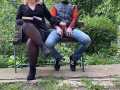 Curvy Mother-in-law Satisfies Son-in-law Outdoors