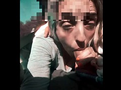 Amateur, Rubia, Mamada, Coche, Sexo duro, Latina, Al aire libre, Chupando