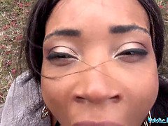 British Ebony Queen Kiki Minaj Fucked Outside