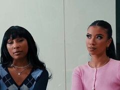 18, 美女, 茶髪の, 指いじり, 異人種間, レズビアン, なめる, おもちゃ