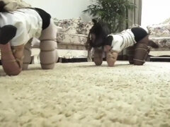 Chinese policewomen trapped and 03