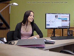 Pik sutte, Brunette, Europærer, Kontor