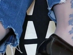 High Heels and Grey Stockings