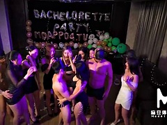 Asiatique, Mariée, Tir de sperme, Groupe, Hard, Orgie, Fête, Adolescente