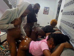 College Girls Invite Friends for Swinger Orgy Party in Their College Hostel.