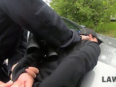 18, 오랄섹스, 흑갈색 머리, 체코인, 유럽인, Hd, 감옥, 경찰