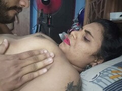Intense boob sucking and balloon play with hot Indian wife in her 20s