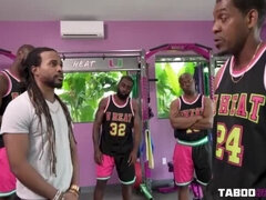 BBC Gangbang with Coach's Wife Cory Chase - Rough Interracial Sex and Facial Cumshot