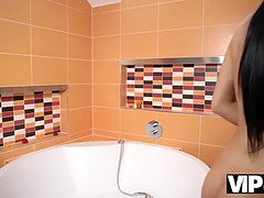 Step Daddy can't get enough of that tight pussy of hot Czech teen in VIP4K