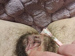 Frau, Behaart, Masturbation, Solo