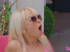 Kotě, Obrovský, Lesbické, Výprask, Venku, Bazén, Pička