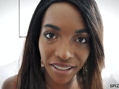 Ebony Girlfriend Daya BJ's SWALLOWS CUM - Ebony