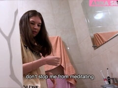 Enthousiasteling, Pijpbeurt, Russisch, Geschoren, Mager, Tiener