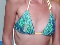 아마추어, 비키니, 금발의