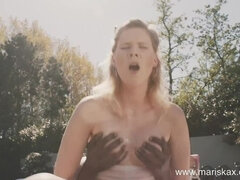 Badpak, Zwart, Blond, Pijpbeurt, Sperma shot, Lul, Biljart, Geschoren