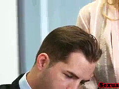 Pijpbeurt, Vingeren, Brillen, Hakken, Kantoor, Secretaresse