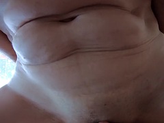 POV amateur MILF shaved pussy licking to orgasmic convulsions