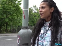 Røv, Sort, Pik, Hundestilling, Udendørs, Lille kvinde, Offentlig, Fisse