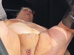 Bbw, Auto, Ženský, Masturbace, Venku, Pička, Těsné