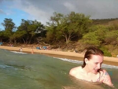 Danni makes it to Hawaii, and the nude beach.