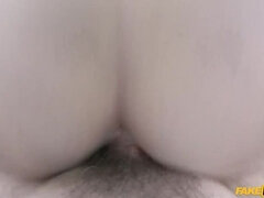 Olive skin brunette fucked on car