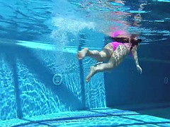 フェティッシュ, プール, ポルノスター, 公共, ロシア人, 一人, オッパイの, 水中