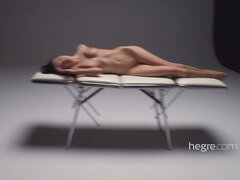 Rumpa, Brunett, Bröstvårtor, Rakad, Mager, Lång, Tuttar