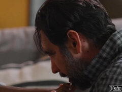 Schwarz, Braunhaarige, Kehlenfick, Schwarz, Behaart, Hardcore, Orgasmus, Taboo