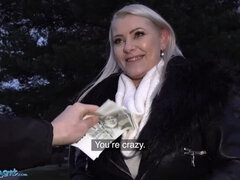 Store bryster, Blondine, Langt ned i halsen, Kvinde, Hd, Orgasme, Offentlig, Realitet