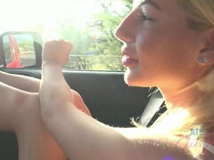 You take Bella to the botanical garden, and she sucks your cock a bit.