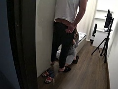 Unfaithful. Wife fucks her best friend while her husband is in the kitchen. Real