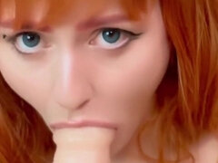 18 ans, Amateur, Gros cul, Sucer une bite, Européenne, Pov, Rousse roux, Solo