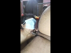 오랄섹스, 사정 샷, 얼굴에, 주부, 인도인, 나이든, 셀카, 와이프