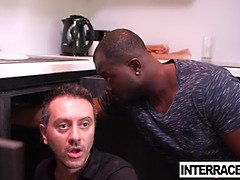 Vittoria Dolce begs for more as Rico and Enzo take turns deepthroating her while she's tied up at home