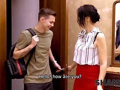 Pompino, Brunetta, Cougar, Hd, Cucina, Matura, Figlio, Ragazza