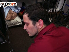 Amatör, Svart, Snopp, Ebenholts, Homosexuell, Kontor, Vintage, Voyeur