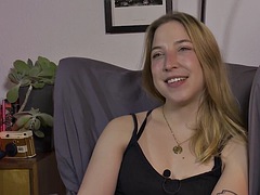 Blondynka, Stopy, Niemiecki, Hardcore, Rajstopy, Ogolona, Solo, Wibrator