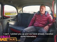 Nympho blonde swaps stud for cash in fake taxi ride