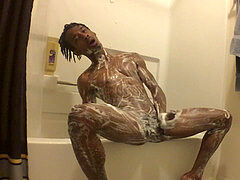 Anál, Velké péro, Ebenové, Nohy, Masturbace, Svaly