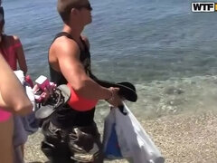 Sunny Beach Orgy, Part 2: Carol Vega, Blonde Leila & Brunette Agnessa in Lingerie