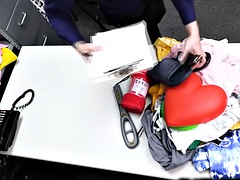 The shoplifter will need to do whatever it takes to get out.